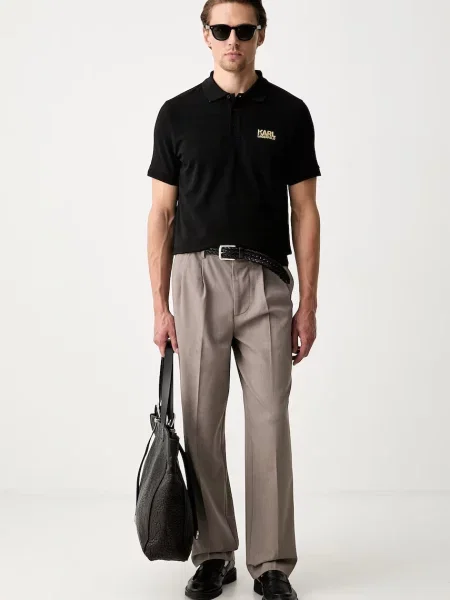 Tricou polo Karl Lagerfeld negru