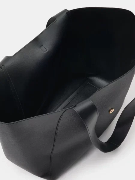 Сумка-шопер зі штучної шкіри чорний