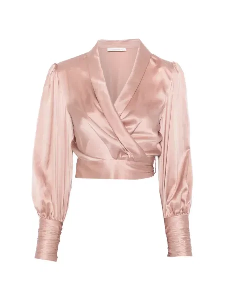 Обвивам блуза Zimmermann розово