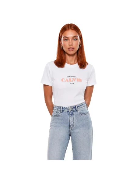 Denim ruha Calvin Klein Jeans fehér