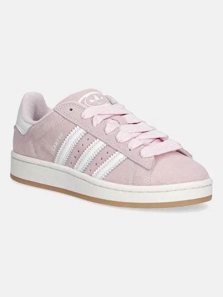 Велурени маратонки adidas Originals Campus розово