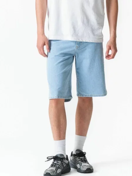 TEESHOPPEN Pantaloni Denim shorts albastru