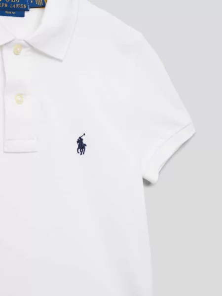 Koszulka polo z wyhaftowanym logo Ralph Lauren biała