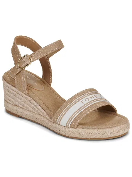 Espadrile Tommy Hilfiger cu pană bej
