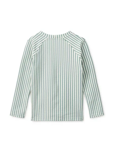 Liewood plážové tričko s dlouhým rukávem Noah Seersucker Longsleeve Swim Tee zelené