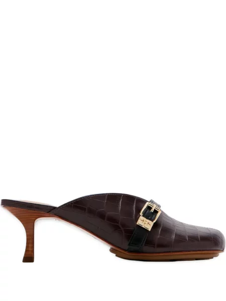 Papuci tip mules Ganni maro