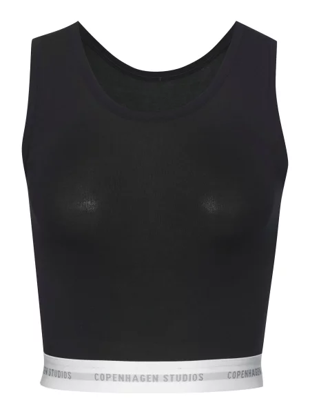 Copenhagen Studios Sport top negru alb