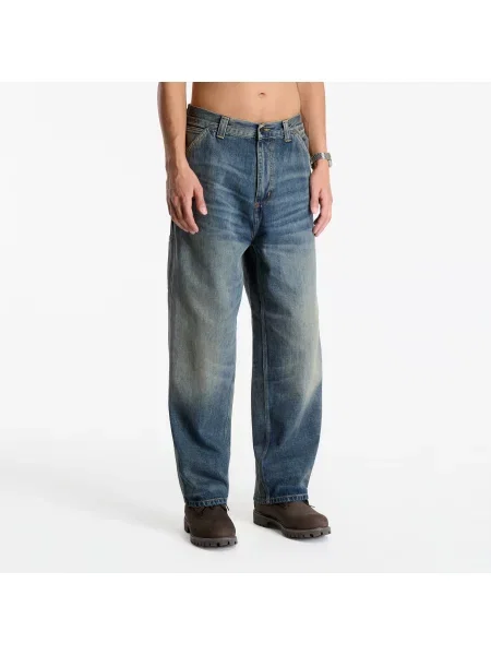 Blugi Carhartt WIP OG Single Knee Pant Blue Worn Used Wash XS albastru