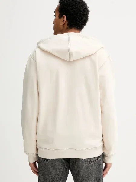 Geacă Adidas Originals cu glugă bej