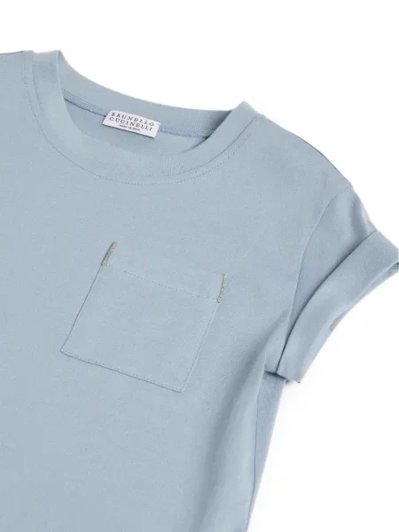 Tricou copii Brunello Cucinelli albastru