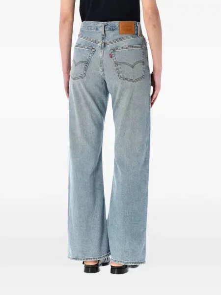 Udo szerokie szorty jeansowe Levi's z przetarciami niebieskie