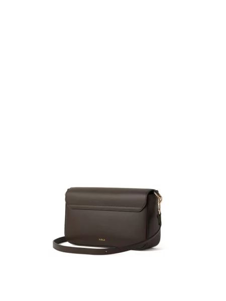 Furla torebka crossbody skórzana Iride S brązowa
