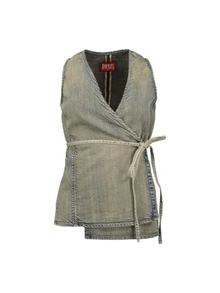 Kamizelka jeansowa Diesel szara