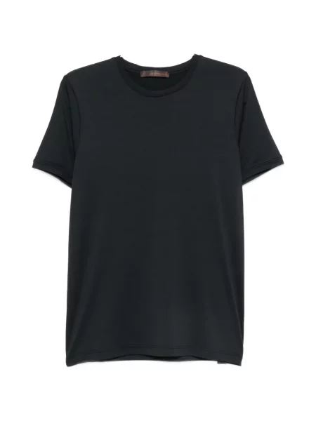 Scurt tricou Jeordie's cu decolteu rotund negru