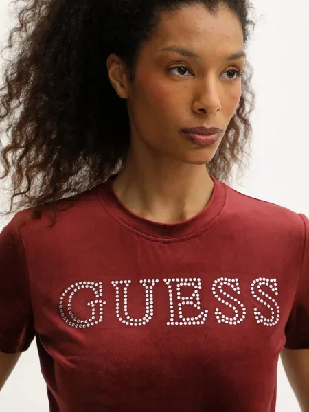 Футболка Guess бордовая