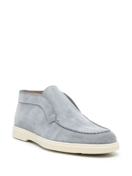 Semišové slip on kotníkové boty Santoni modré