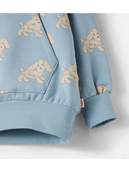 Gyerek kapucnis melegítő felső Tinycottons kék
