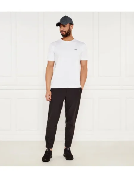 BOSS Green Tricou negru alb
