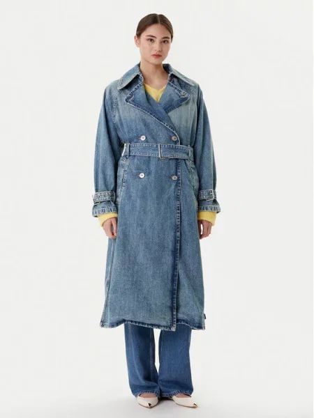 HUGO Trenčkot Garena Oversize modra