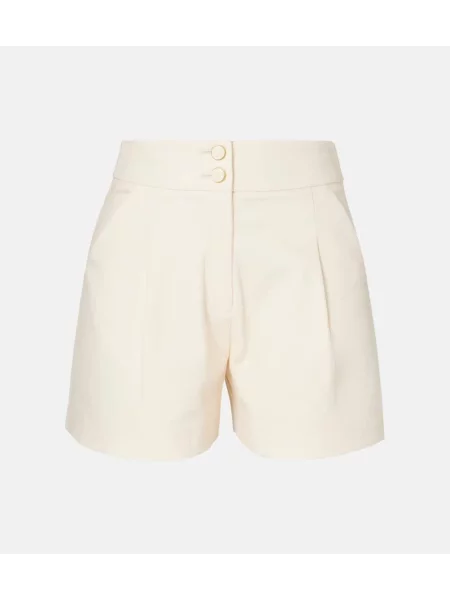 Pantaloni scurți Veronica Beard cu talie înaltă alb