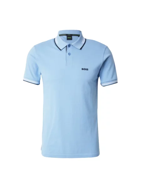 Koszulka polo Boss niebieska
