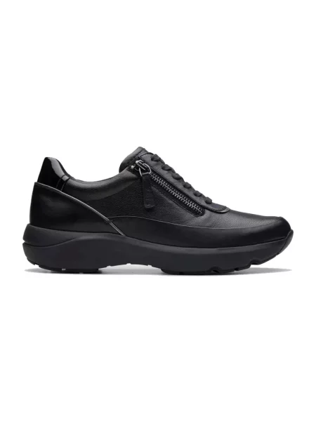 Sneakersy Clarks skórzane czarne