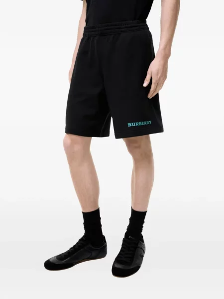Pantaloni scurți Burberry cu autograf negru
