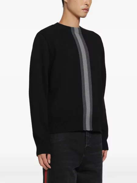 Pulover Gucci de lână cu dungi negru