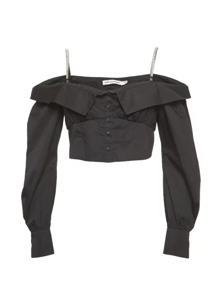 Lung top Self-portrait negru