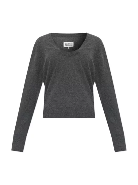 Sweter Maison Margiela wełniany szary