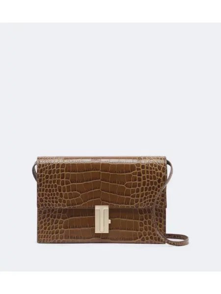 Geanta crossbody Tom Ford din piele bej