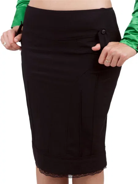 Спідниця міні LadyLike бавовна/поліестер чорний