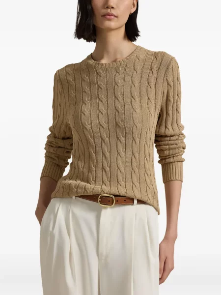 Haftowane szorty jeansowe Polo Ralph Lauren skórzane na ramiączkach niebieskie