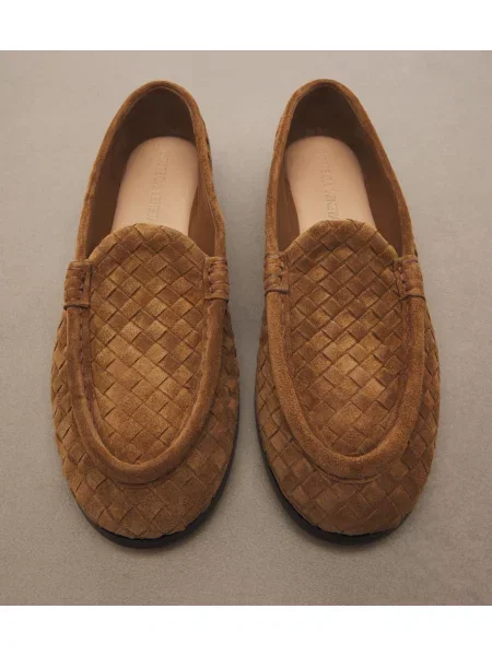 Loaferke Bottega Veneta iz semiša rjava