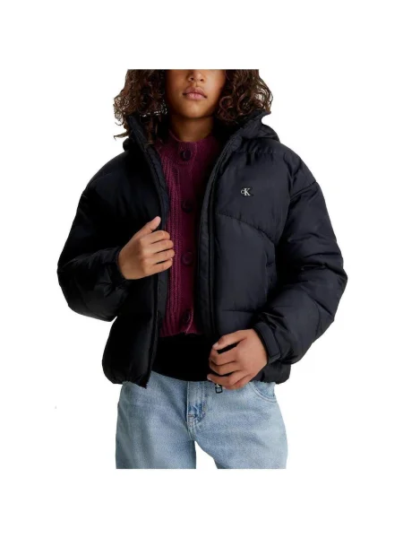 Geacă de blugi copii Calvin Klein Jeans negru