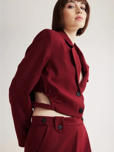 Sacou Tia roşu închis