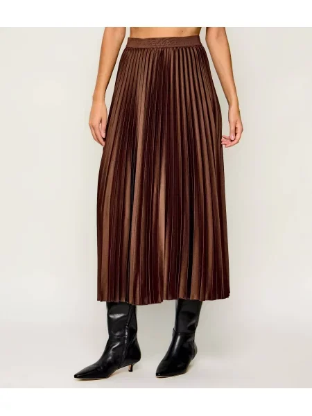 Marella SPORT De satin fustă Mllesodo maro