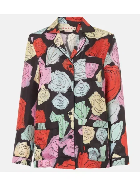 Cămașă Marni de mătase cu model floral