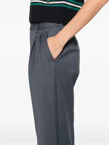 Панталон Sandro на райета синьо