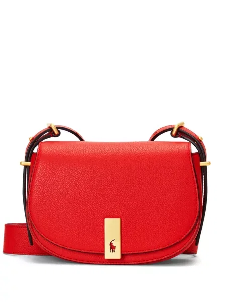 Pletena polo majica Polo Ralph Lauren s vezom visoki struk plava