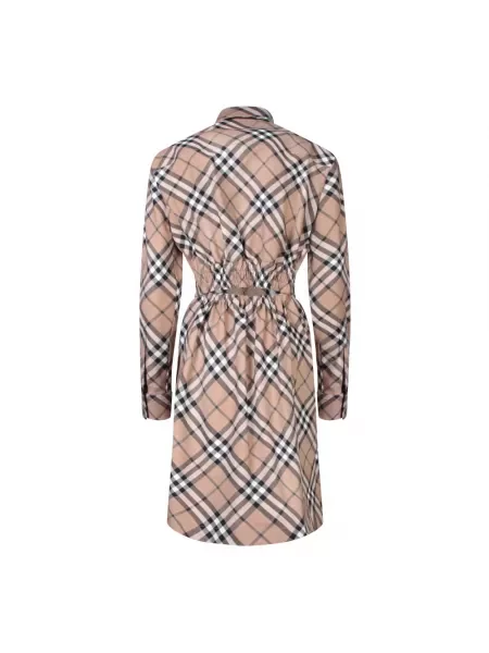 Sukienka Burberry w kratę beżowa