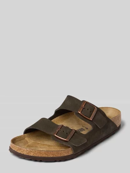 Klapki Birkenstock wsuwane brązowe