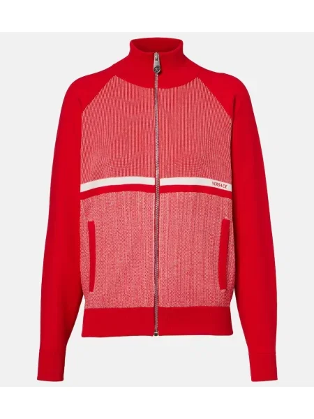 Geacă Versace din jacard roșu