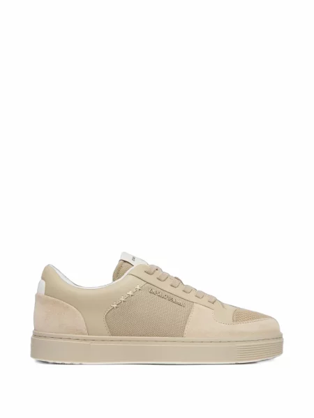 Sneakerși Emporio Armani cu șireturi din dantelă