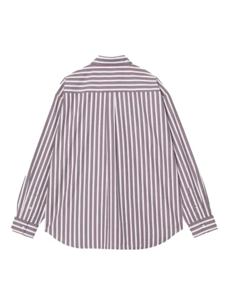 Pruhovaná košile Carhartt Wip fialová