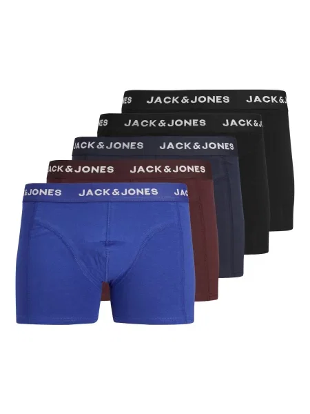 JACK & JONES Boxeri JACBlack Friday bleumarin / albastru regal / roșu burgundy negru
