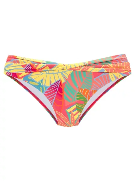 S.Oliver Slip costum de baie galben / verde / corai roșu