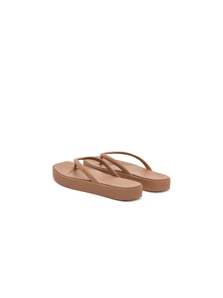 Japanke Crocs Miami Square Flatform Flip smeđa