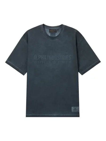 Tricou Alpha Industries cu imagine cu decolteu rotund albastru