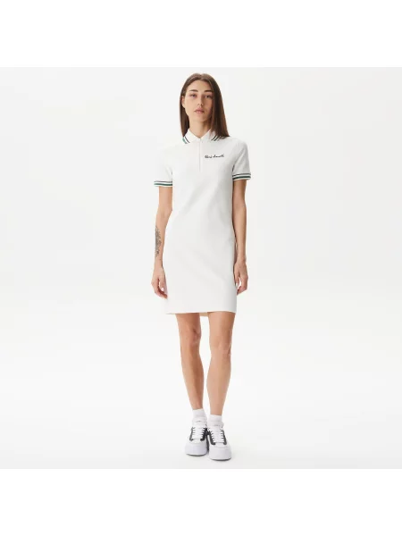 Lacoste сукня Straight Fit біла